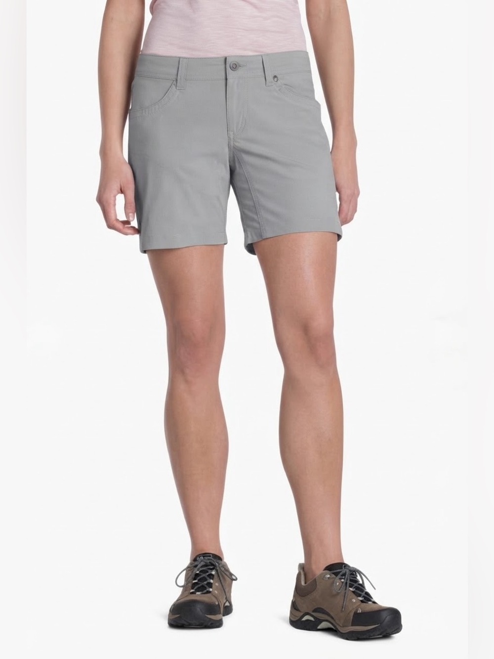 KUHL Womens Gray Hiking Shorts Size 6 Stretch Outdoor Travel 8 Inch Inseam
